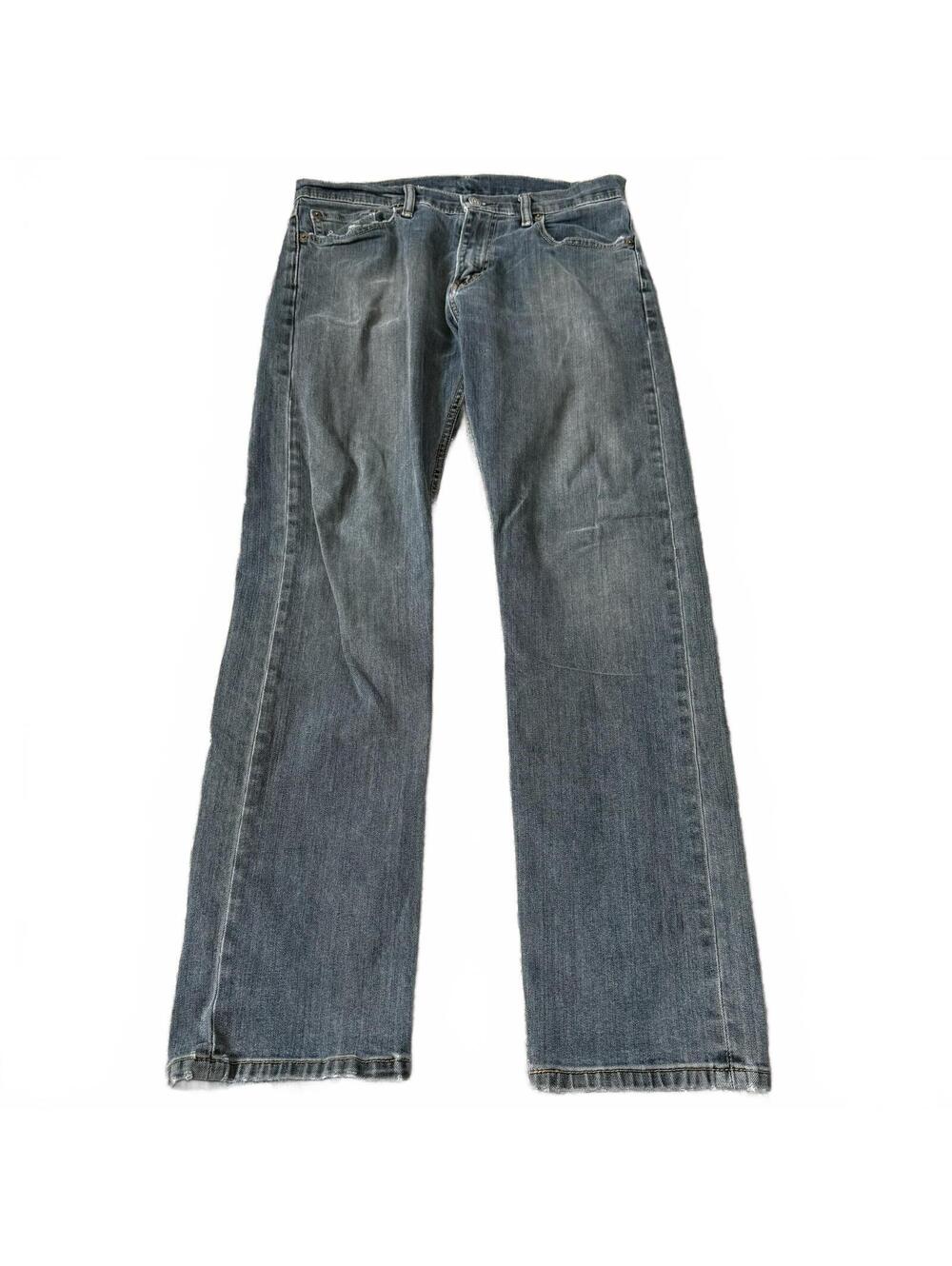 Levis 504 Straight Leg Distressed Denim Jeans Mens 32x32 Medium Wash